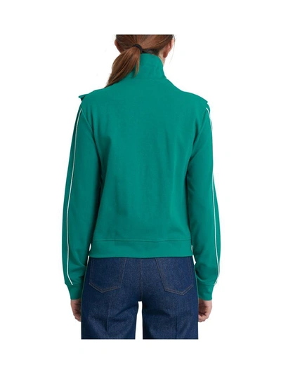 Shop Red Valentino Long Sleeved Sweatshirt In Green