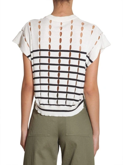Shop Alexander Wang T Cotton Pullover With Slits In Beige