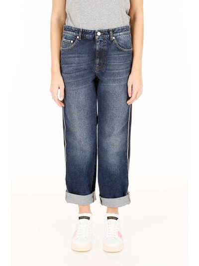 Shop Alexander Mcqueen Boyfriend Jeans In Vintage Washblu