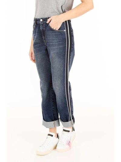 Shop Alexander Mcqueen Boyfriend Jeans In Vintage Washblu