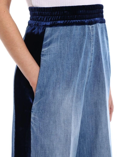 Shop Golden Goose Deluxe Brand Sophie Wide Leg Jeans In Double Blue Wash
