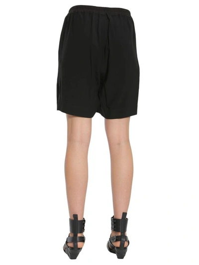 Shop Rick Owens Shorts With Elastic Waistband In Black