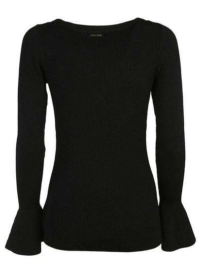 Shop Michael Kors Ribbed Bell-cuff Pullover In Black