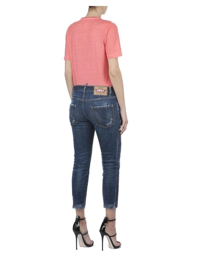 Shop Dsquared2 Cool Girl Cropped Jean In Blue