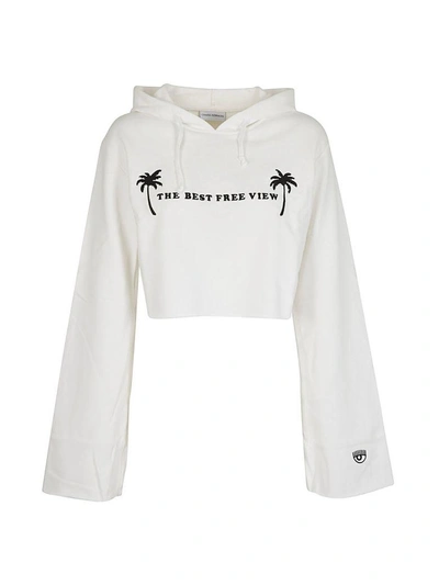 Shop Chiara Ferragni Summery Printed Sweatshirt In White