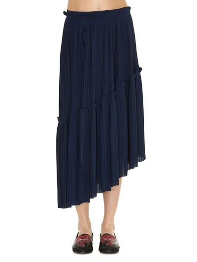 Shop Kenzo Skirt In Bleu Marine