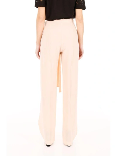 Shop Stella Mccartney Silk Trousers In Pinkrosa