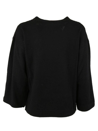 Shop Ermanno Ermanno Scervino See-through Shoulder Sweatshirt In Black