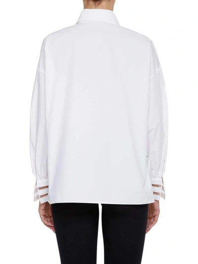 Shop Fendi Cotton Shirt In Whitebianco