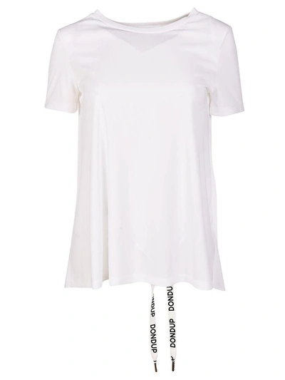 Shop Dondup Rear Cropped T-shirt In White
