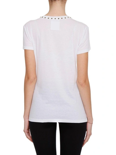 Shop Valentino Rockstud Untitled T-shirt In Biancobianco