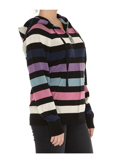 Shop Marc Jacobs Zip Up Sweatshirt In Pink Multi
