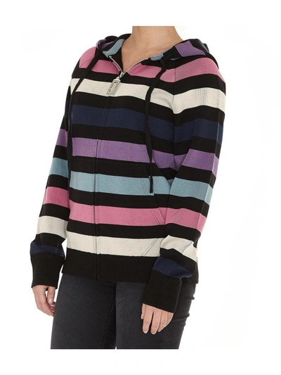 Shop Marc Jacobs Zip Up Sweatshirt In Pink Multi