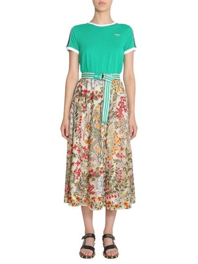 Shop Red Valentino Dragonfly Embroidered T-shirt In Verde