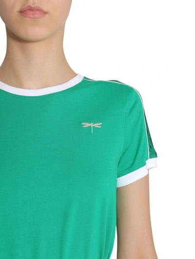 Shop Red Valentino Dragonfly Embroidered T-shirt In Verde