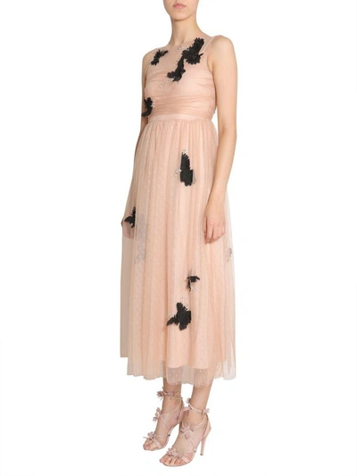 Shop Red Valentino Long Dress In Rosa