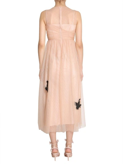 Shop Red Valentino Long Dress In Rosa