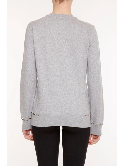 Shop Valentino Jersey Sweatshirt In Grigio Melange|grigio