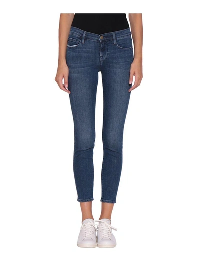Shop Frame Cotton Denim Jeans In Blu
