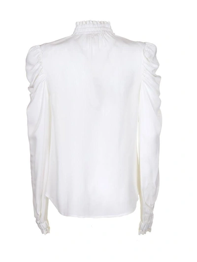 Shop Michael Michael Kors Michael Kors Keyhole Blouse In Bianco