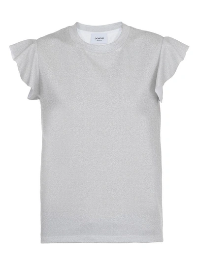 Shop Dondup Lurex Top In Silver