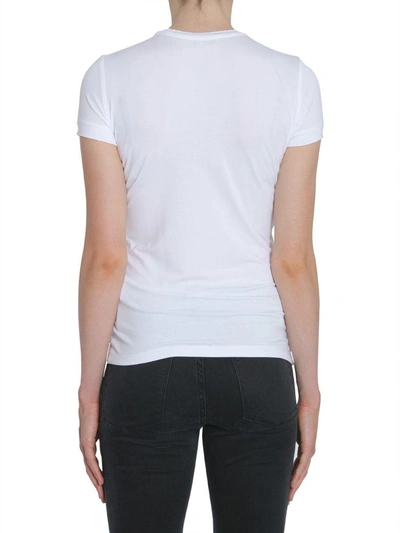 Shop Versace Round Collar T-shirt In Bianco