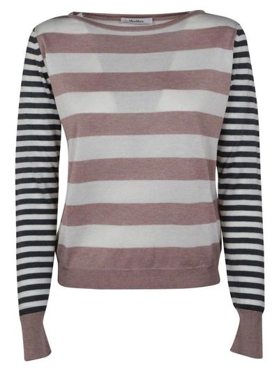 Shop Max Mara Striped Sweater In Multicolor