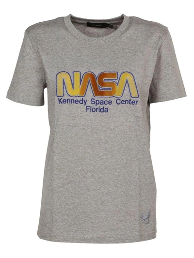 Shop Coach Nasa Embroidered T-shirt In Grey