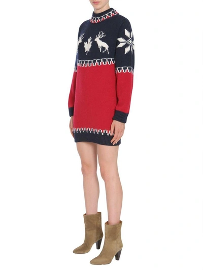 Shop Dsquared2 Knitted Dress In Multicolor