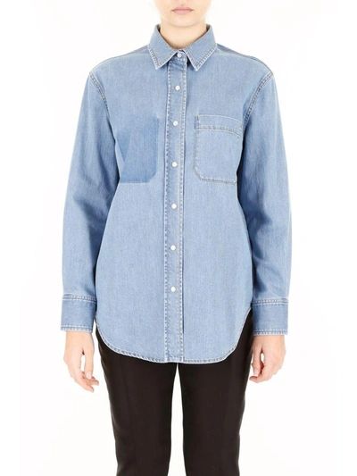 Shop Stella Mccartney Lightweight Denim Shirt In Blue|celeste