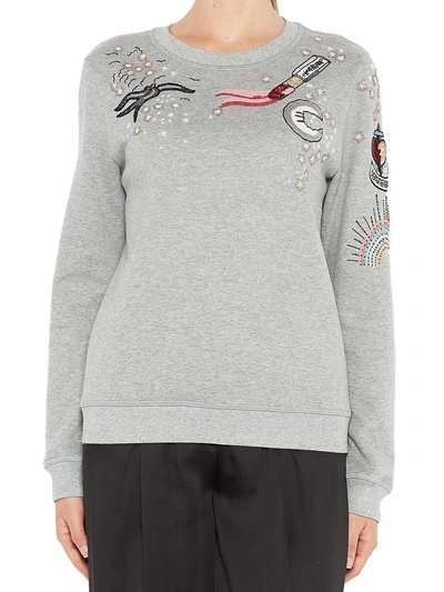 Shop Valentino Sweater In Grey