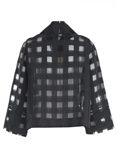 Shop Ultràchic Shirt In Organza Black