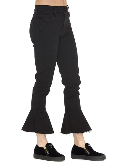 Shop Mother Cha Cha Fray Jeans In Black