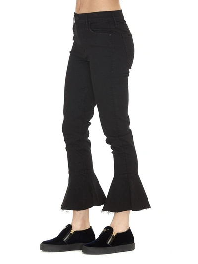 Shop Mother Cha Cha Fray Jeans In Black