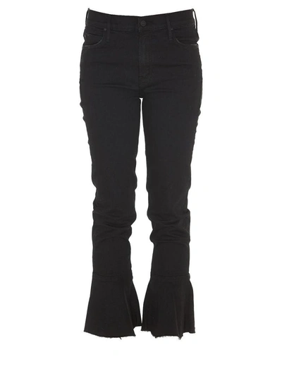 Shop Mother Cha Cha Fray Jeans In Black