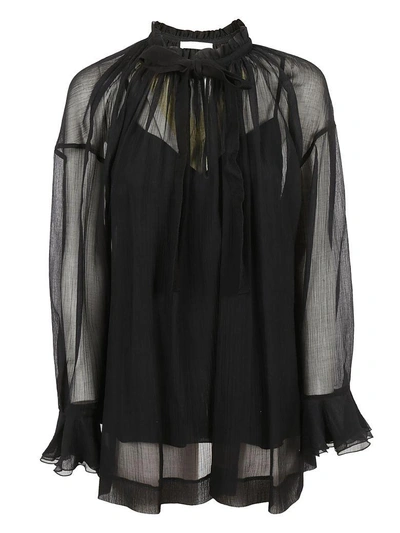 Shop See By Chloé See By Chloe Lace Top In Black Nr001