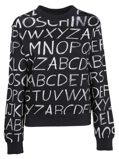 Shop Love Moschino Alphabet Sweater In Black