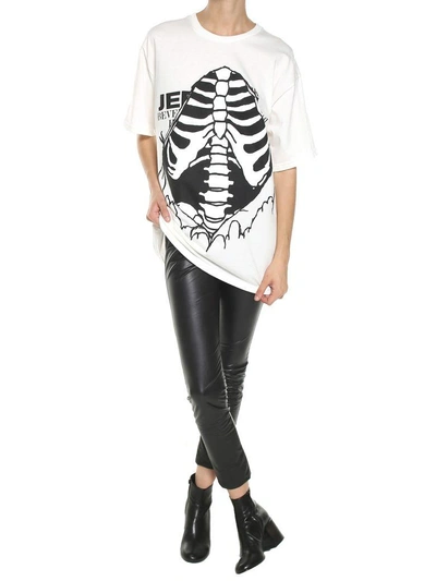 Shop Jeremy Scott Printed Cotton-jersey T-shirt In White