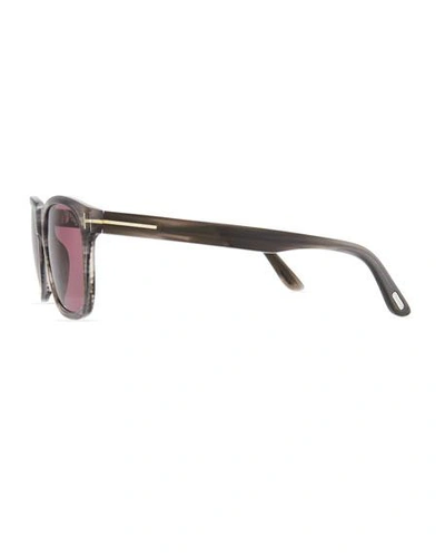 Shop Tom Ford Eric Ombre Acetate Sunglasses In Smoke