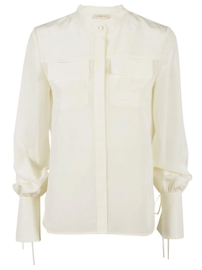Shop Tory Burch Concealed Fastening Blouse In Bianco