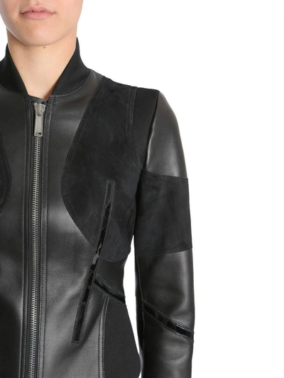 Shop Dsquared2 Leather Jacket In Nero