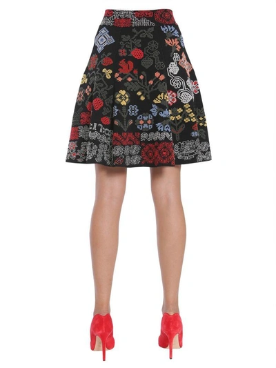 Shop Alexander Mcqueen Mini Skirt In Multicolor