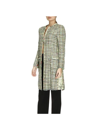 Shop Etro Coat Coat Women  In Green