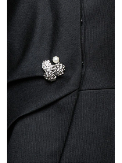 Shop Lanvin Embellished Button Blazer In Black|nero