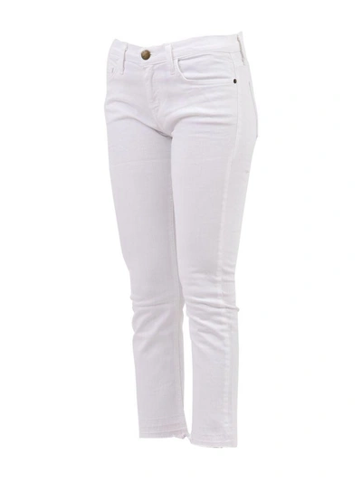 Shop Current Elliott Cropped Skinny Jeans White