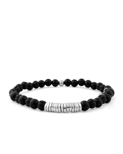 Shop Tateossian Men's Onyx Beaded Bracelet In Black