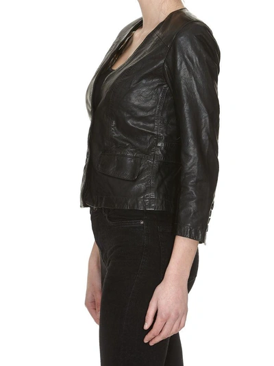 Shop Bully Leather Jacket In Black