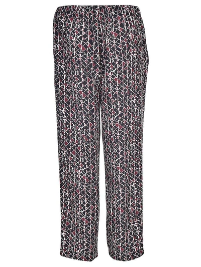 Shop Marni Patterned Elastic Trousers In Conblack