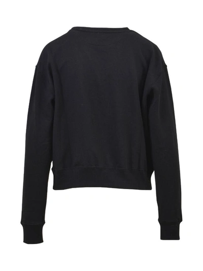 Shop Calvin Klein Embroidered Sweatshirt In Black
