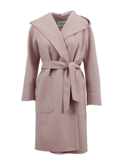 Shop Max Mara Wrap-around Pink Coat